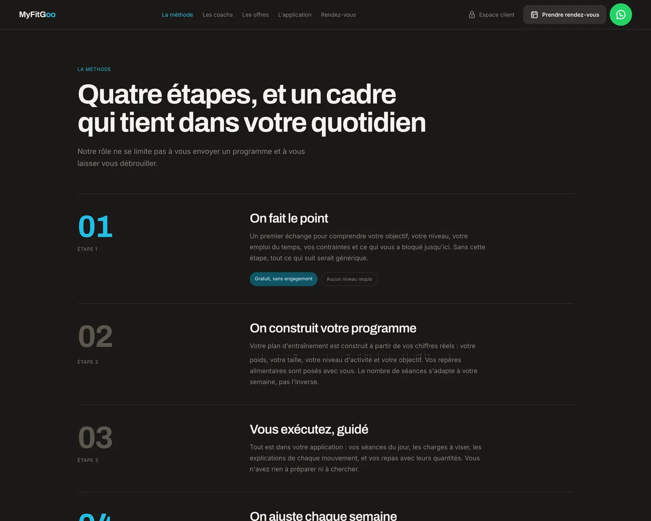 MyFitGoo, a Signature site I delivered, shown on a desktop screen